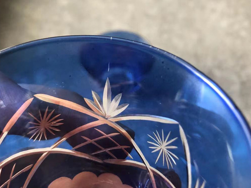 Ликер Cup 日式玻璃器皿 手工刻花玻璃酒壶清酒酒杯冰酒壶桃花酒杯白酒杯酒