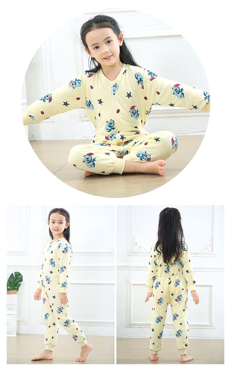Bộ đồ ngủ cho bé trai và trẻ em mùa đông quần áo sành điệu cho be gái