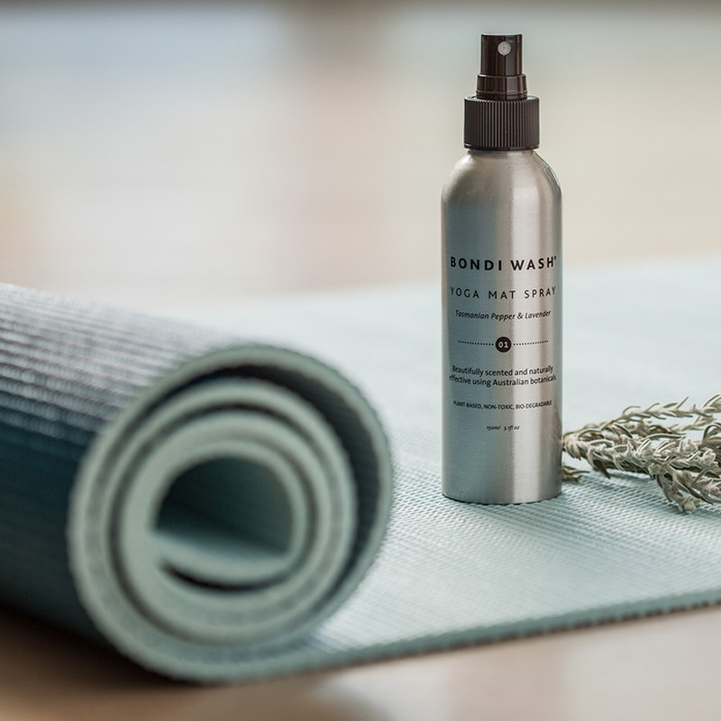 Australian BondiWash yoga mat in addition to bacteria spray eco