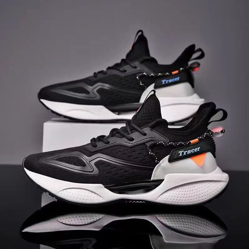 Men's Shoes, Lightweight Soft-Soled Running Shoes, Black Mesh Breathable Sports Shoes, Men's Casual Shoes, Men's Summer Fly-Knit Shoes Men's Shoes, Lightweight Soft-Soled Running Shoes, Black Mesh Breathable Sports Shoes, Men's Casual Shoes, Men's Summer Fly-Knit Shoes