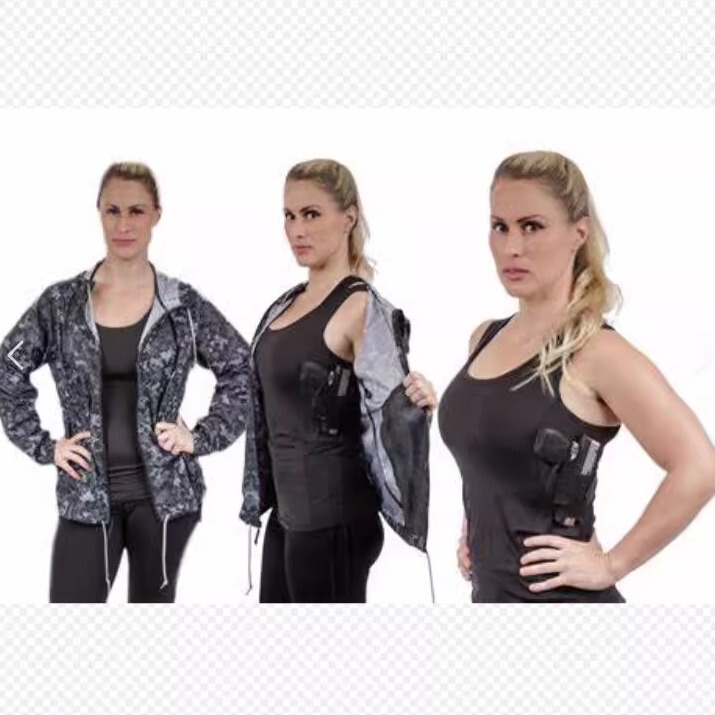 American Ccwtac Tactical Women's Compression Quick-Drying Stretch Holster Shirt Vest for Concealed Carry and Exercise