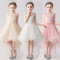 Childrens Gown Princess Dresses Dress Girl Fluffy yarn Fancy Dress Girl Dress Little Girl Walking Show Piano Show Up for Autumn