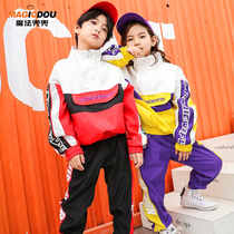 Childrens Street Dance Set Boys Hip Hop Girls Show Tide Clothing Childrens Jazz Dance Clothing Autumn and Winter Performance Fashion