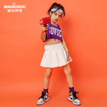 Childrens hip-hop trend suit female 2020 Summer Girl Jazz dance costume model catwalk show costume tide cool