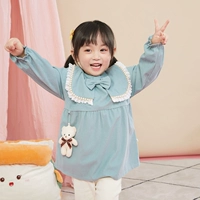 Зеленый наряд маленькой принцессы, с медвежатами