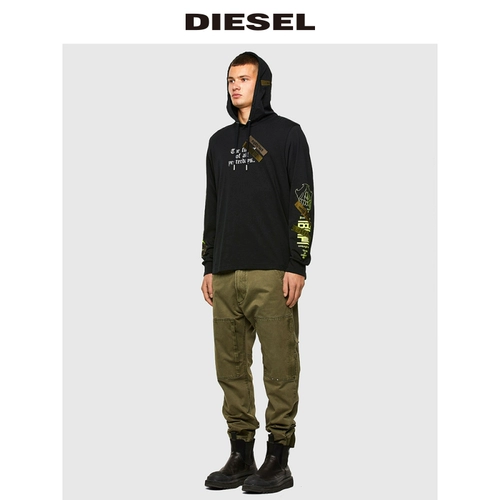 Diesel Трендовый лонгслив с капюшоном для отдыха