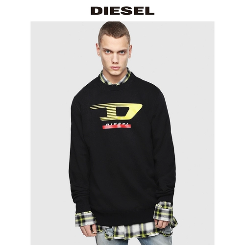 Diesel Лонгслив, трендовая толстовка, с печатью вашего логотипа, оверсайз, с рукавом