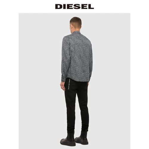 Diesel Мужская леопардовая тенденция досуга досуг с длинной рубашкой A007410Wazq