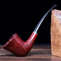 Heather Cumberland cigarette holder hand sandblasted tumor skin pipe mens cigarette bag pot solid wood pipe old-fashioned cigarette pot