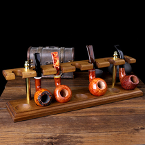 Walnut solid wood 7-position pipe rack pipe accessories wooden pipe rack seat rack special pipe rack display rack pipe