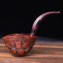 Heather Cumberland cigarette holder hand-carved military insert pipe mens cigarette bag pot solid wood pipe old-fashioned cigarette pot