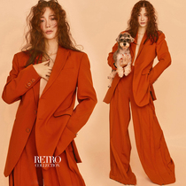 Personal Photo Costume Studio theme clothing Hong Kong style art photo studio photography studio theme red suit