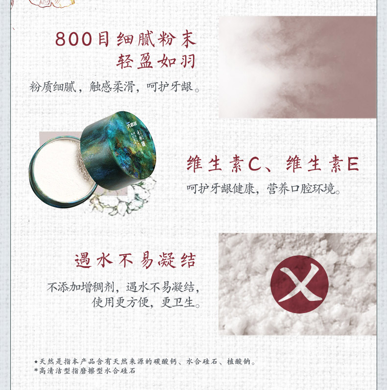 六必治 天然研白牙粉 65g 图6