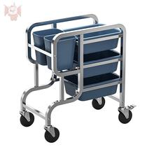 Stainless steel catering collection truck commercial hotel withdrawal restaurant bowl collection truck plastic five-bucket dinner plate collection truck