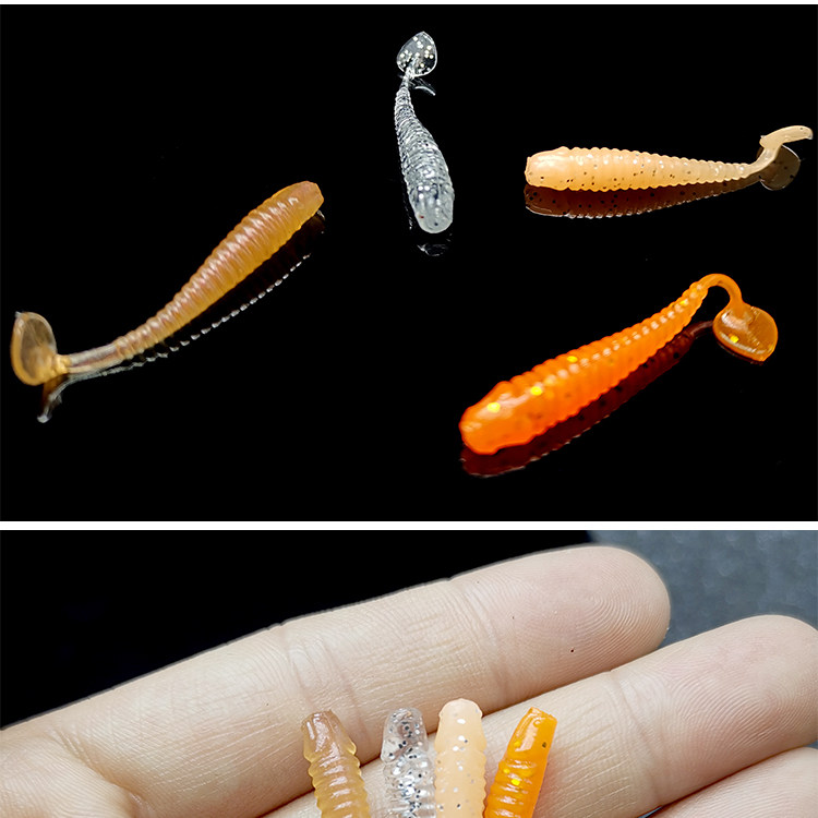 4 Colors Paddle Tail Fishing Lures Soft Plastic Baits Fresh Water Bass Swimbait Tackle Gear