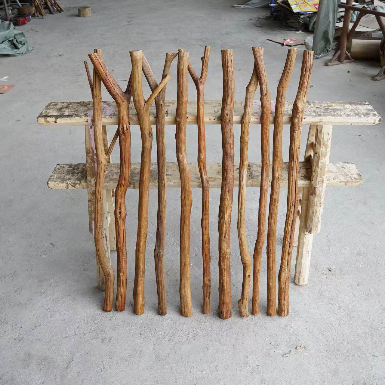 干树枝装饰原木屏风：打造自然风情家居新风尚🌿-干花-淘宝百科网