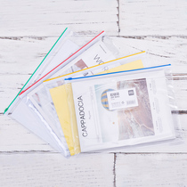 Able 5526 zipped bag translucent A4 abrasion resistant waterproof zipper bag office finance notes student file containing