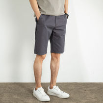 IT ins casual shorts mens summer trend loose cotton thin trousers outer wear large size solid color five-point pants