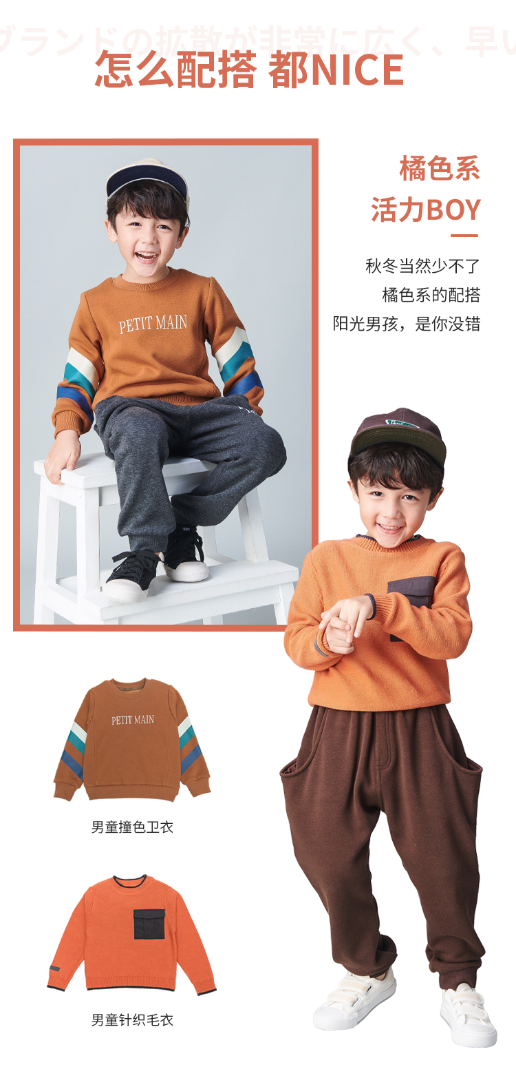 日本超高人气童装品牌 petit main 儿童时尚加绒哈伦裤 图6