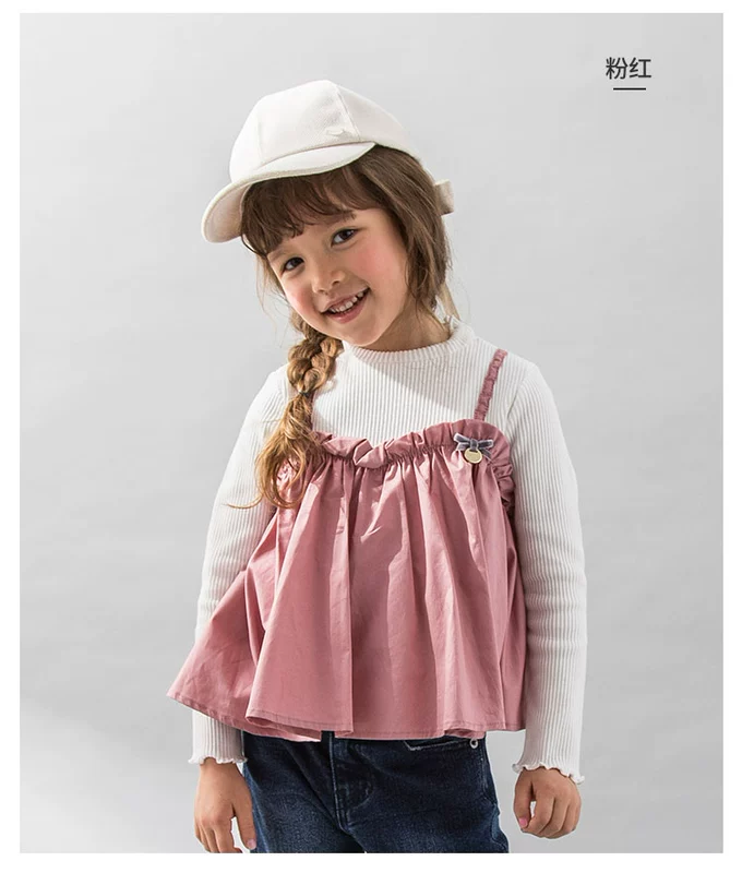 petitmain Quần áo trẻ em Áo phông cho bé gái 2020 Mùa xuân Mới Áo công chúa dài tay dễ thương - Áo thun