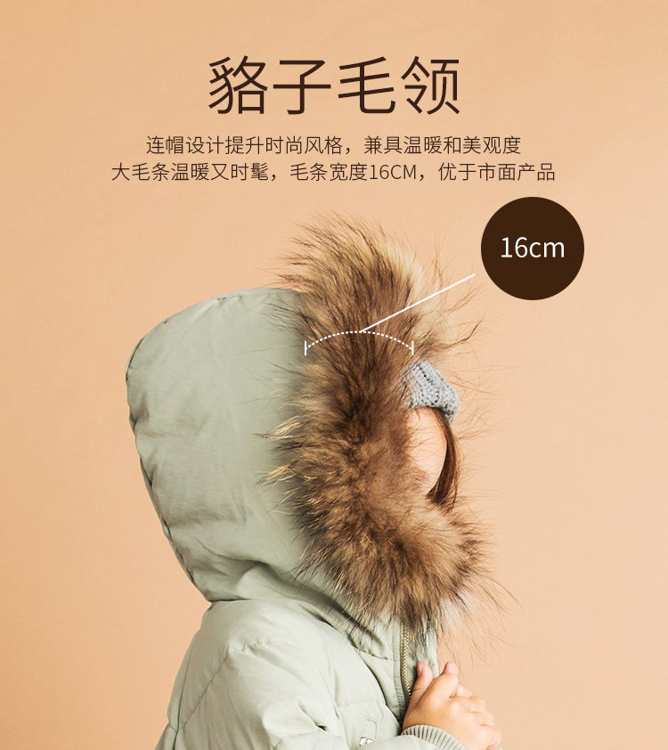 日本人气品牌 petitmain 儿童鹅绒连帽羽绒服 图4