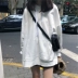 Phụ nữ có kích thước cực lớn Phiên bản Hàn Quốc của áo len trung niên mm béo của phụ nữ mùa thu mỏng bụng rộng rãi xu hướng áo khoác mùa thu - Áo len Áo len
