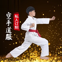 Childrens pure cotton karate adult black and white men and women training suit karate-walking clothing performances