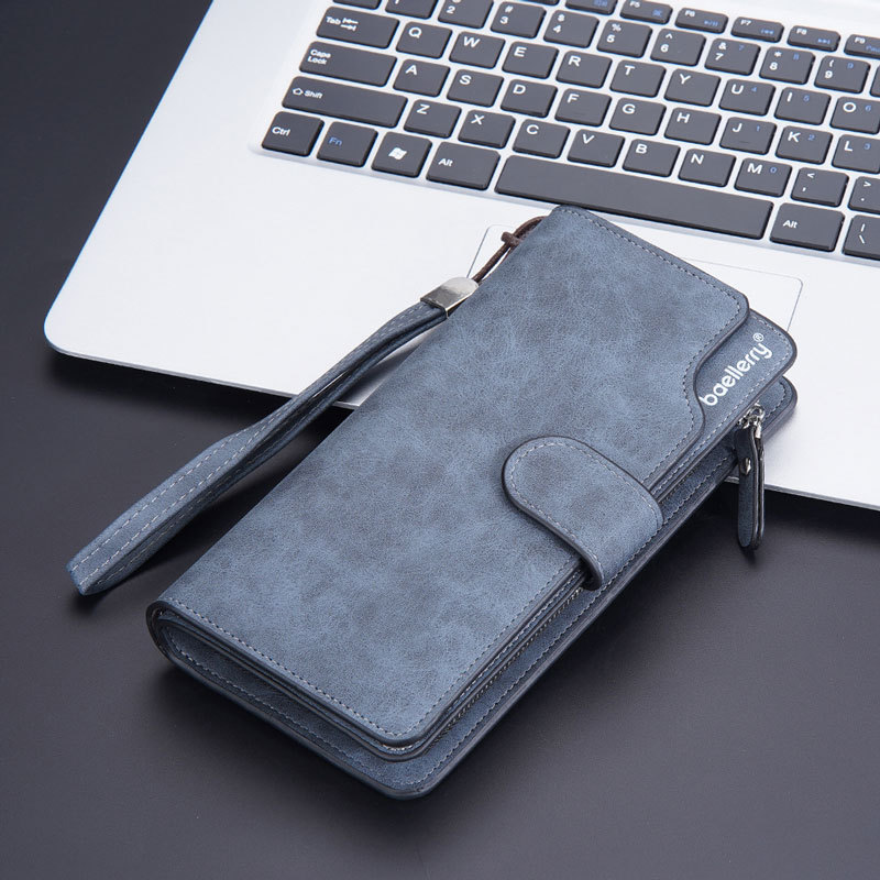 2026 New Card Holder Wallet Two-In-One Men's High-End Matte Soft Leather Wallet Young Men's Trendy Brand Wallet Clutch