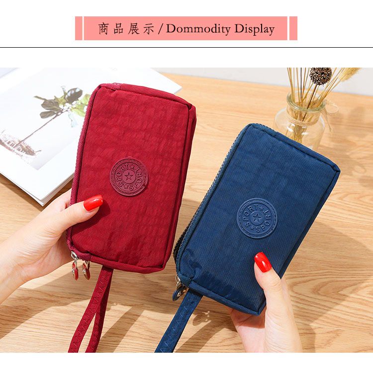 2019 ví mới nữ dài ly hợp túi ly hợp ba lớp dây kéo túi điện thoại di động dung lượng lớn ra khỏi túi đeo tay di động - Túi điện thoại túi xách nữ juno