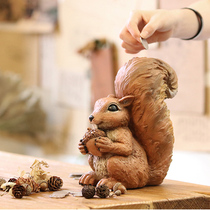 Piggy bank cute adults use not to take home childrens savings can enter and out large-capacity creative savings squirrel