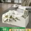 European resin multi-function removable tissue paper box Napkin paper towel tube Living room coffee table remote control storage idea