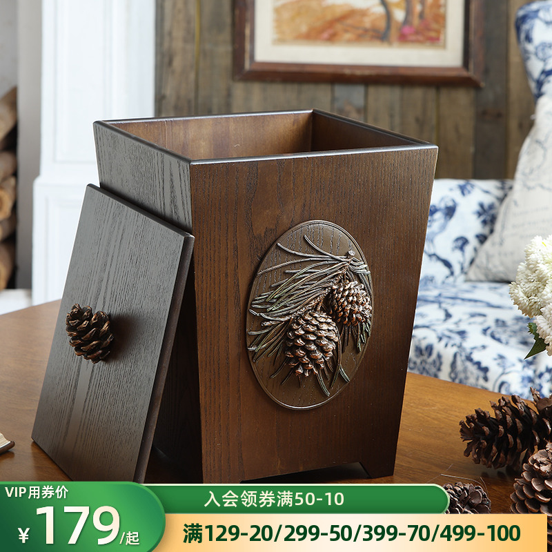 Creative Makeup Room Waste Cabin Household European Bedroom Living Room Large Resin Dumpster Cover