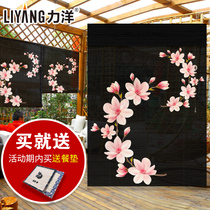 Liyang printing bamboo curtain curtain roller curtain lifting partition printing spray painting hotel bedroom living room Chinese Zen retro