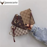 Ультратонкий кошелек, короткая сумка через плечо, маленькая ключница с молнией, монеты, в корейском стиле, европейский стиль