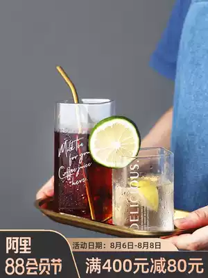 Net celebrity ins glass teacup European-style creative milk juice cup Beverage cup small fresh household drinking cup