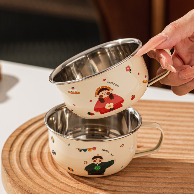 316 stainless steel children's water cup household milk cup primary school students go to school special drinking cup baby learning cup