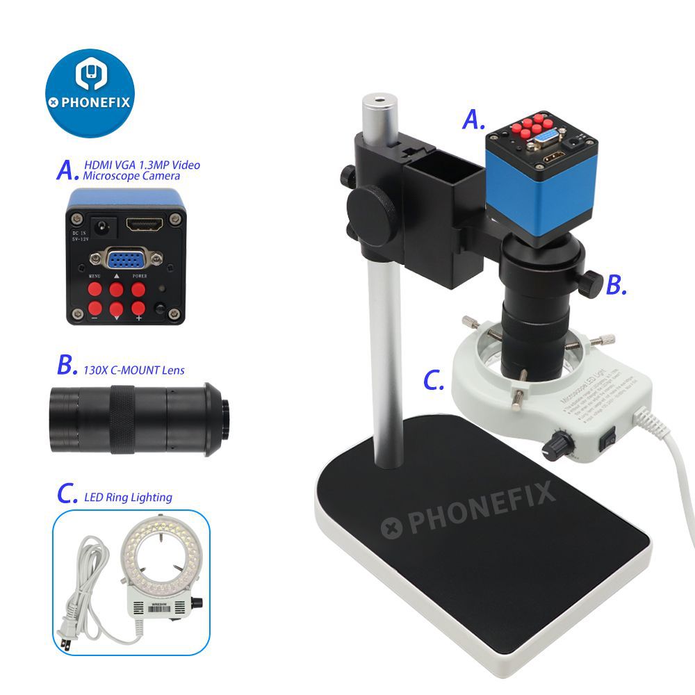 Mobile phone PCB Welding Repair 37 million pixels HDMI USB 1080P Industrial electron microscope camera