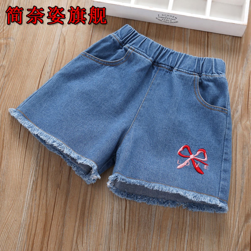 Trẻ em mùa hè 2020 mới của Hàn Quốc phiên bản của bé gái quần short denim mỏng trẻ em bông của quần mùa hè quần nóng