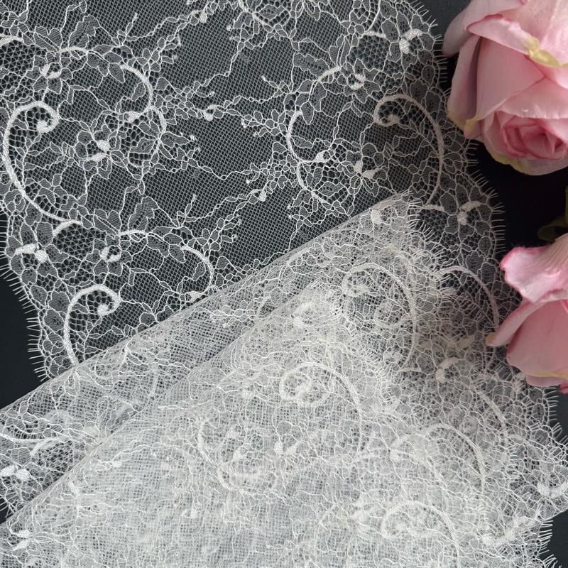 4-Color Eyelash Floral Hollow Non-Elastic Lace DIY Doll Clothes Hair Accessories Underwear Patchwork Decorative Lace Trim Accessories