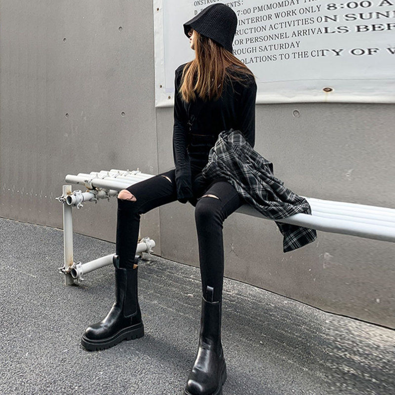 Pregnant women's trousers autumn wear trousers trendy mother's bottoming spring and autumn dress black feet support belly fashion autumn and winter early pregnancy