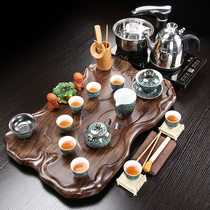 Household automatic tea tray tea set ceramic kung fu tea set intelligent water induction cooker tea table tea ceremony set