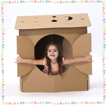 Childrens Cardboard house Dollhouse Girls Snow White Cottage Mermaid DIY Cardboard Box Assembly Tent Castle