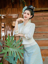New Xishuangbanna Dai clothing womens long skirt overalls traditional Dai skirt life suit daily Thai style