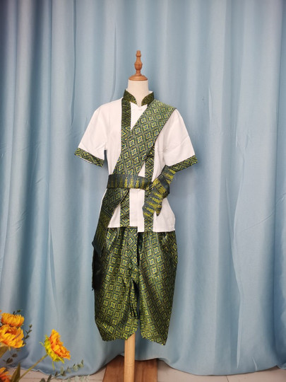 Таиланд Xishuangbanna стиль тайский мужской водный брызги фестиваль танцевальная этническая одежда для выступлений хлопок и лен костюм для взрослых