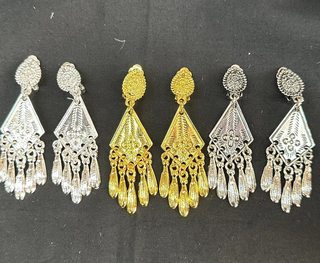 云南傣族舞蹈头饰泰国民族风耳环发簪子演出服装配饰影楼民族特色