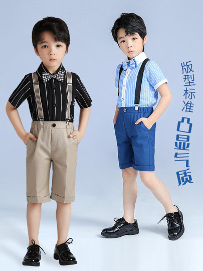 Boys' Formal Wear, Children's Suit Set, Flower Boy Summer Suit, Boys' Host Suit, Formal Wear, Runway Performance Costume
