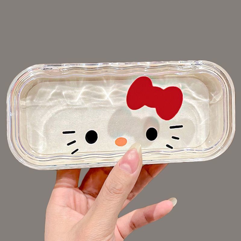 New Cute Glasses Case Kitty Cat Magnetic Suction Kitty Glasses Case Large Capacity Glasses Storage Box