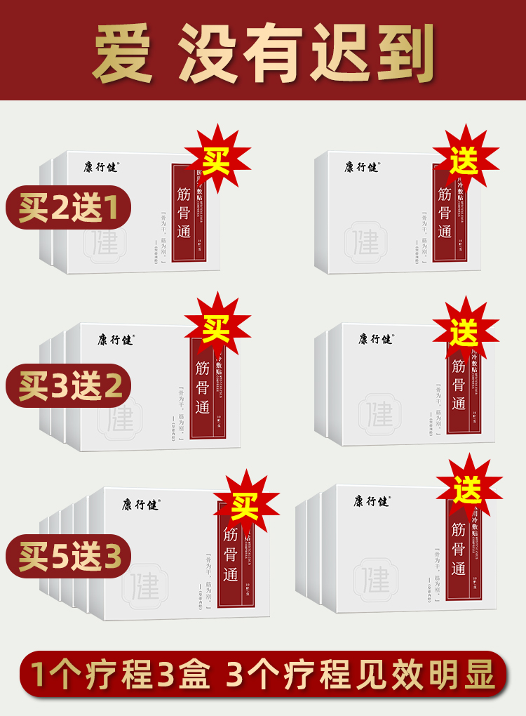 康行健 筋骨通 医用冷敷贴 12贴 图2