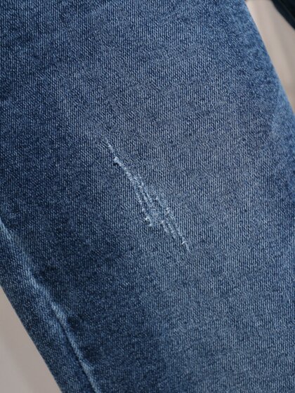 大码牛仔裤女小脚裤高腰梨形身材胖MM裤子显瘦200斤胯大腿粗长裤