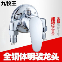 JOWMO all copper exposed hot and cold faucet shower shower set solar water heater mixing valve switch